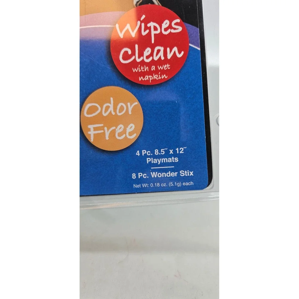 Create Every Day Wonder Stix 4 Playmats 8 Washable Crayons Dust Free Odor Free